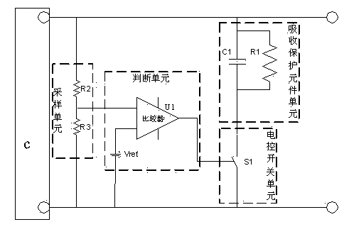 Over-voltage absorbing protective circuit capable of accurately presetting protection value
