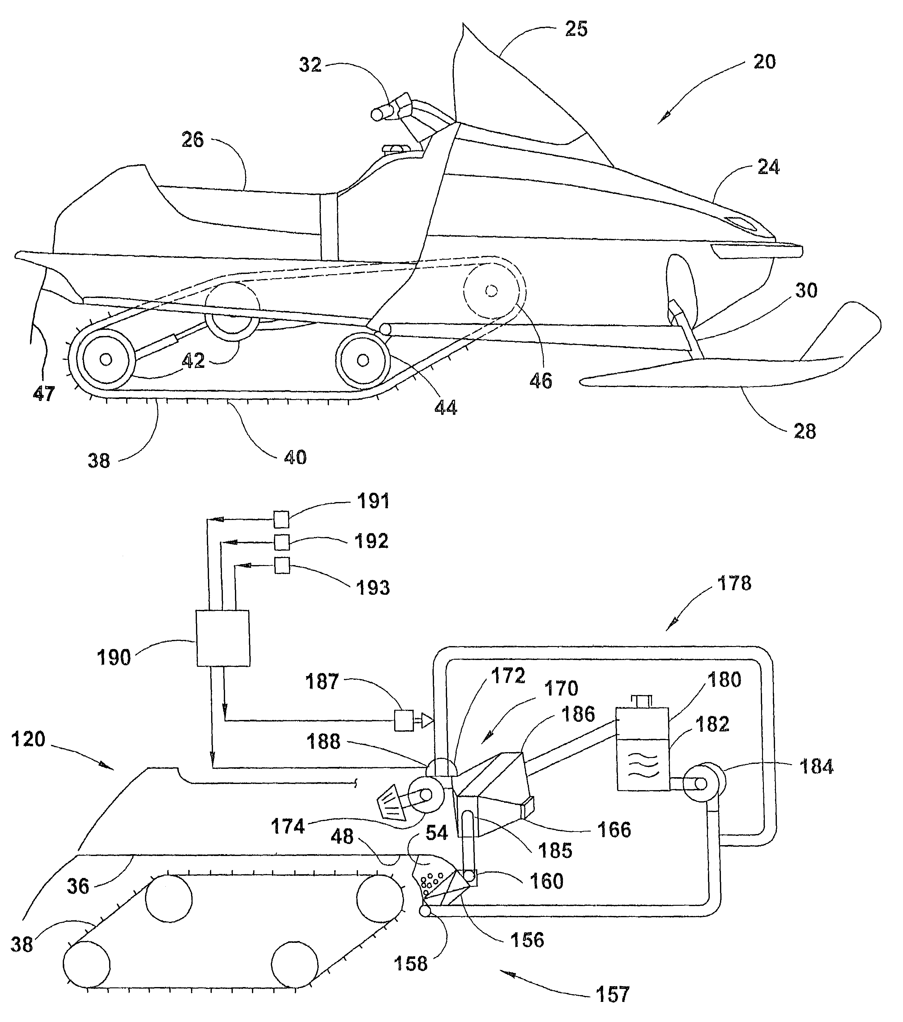 Intercooler system and method for a snowmobile with a supercharged engine