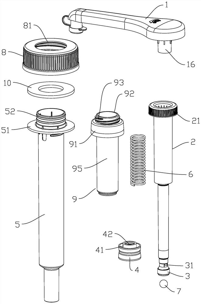 Pump core of independent external spring pump