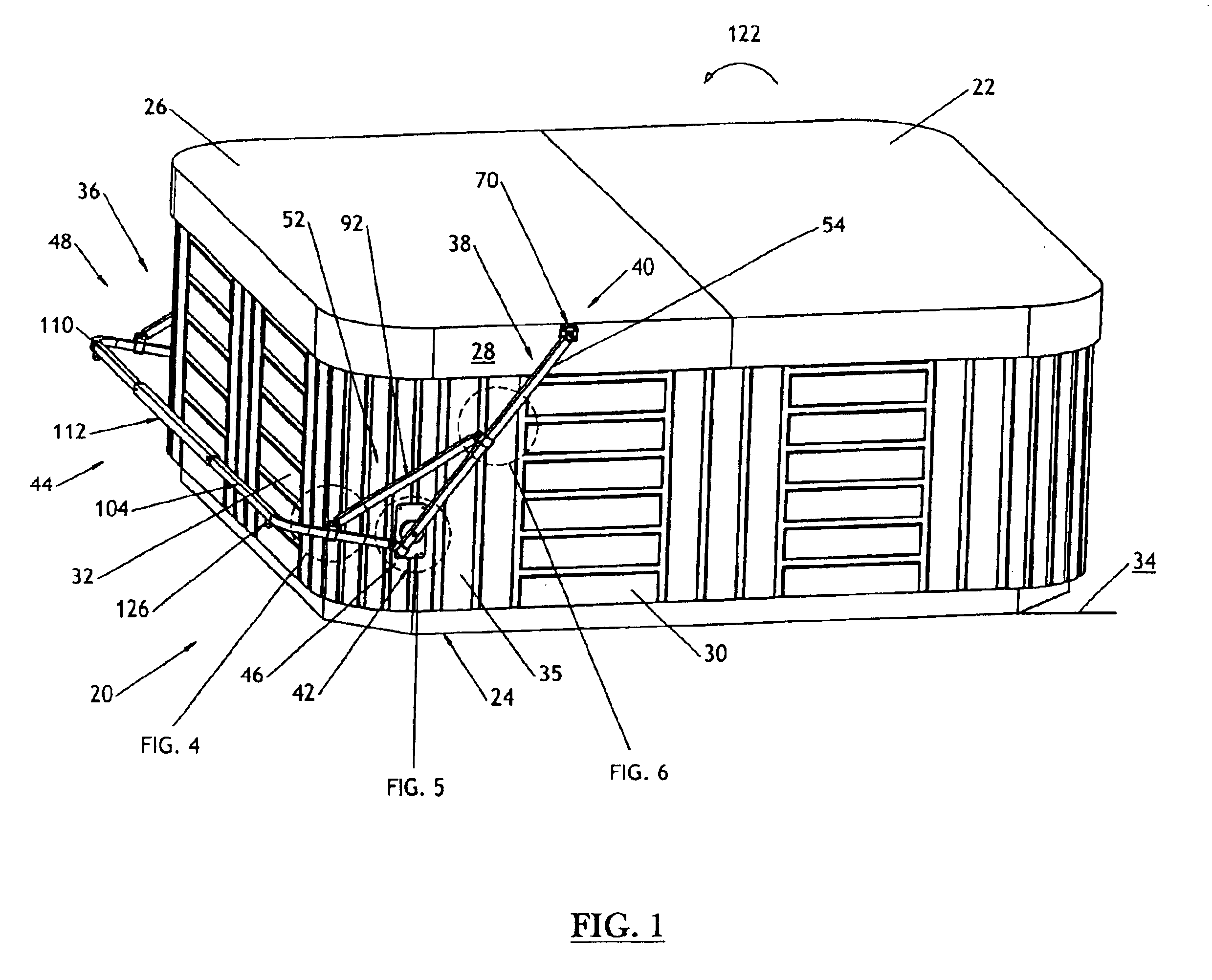 Spa cover lifter apparatus and method