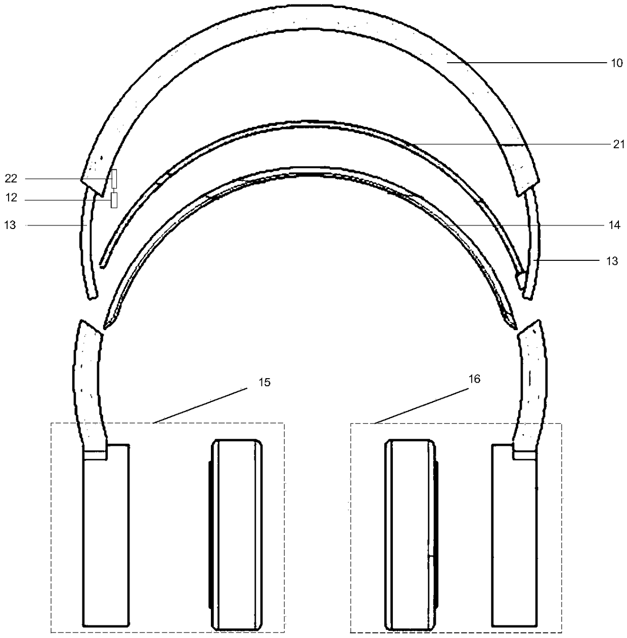 Wireless headset and wearing detection device
