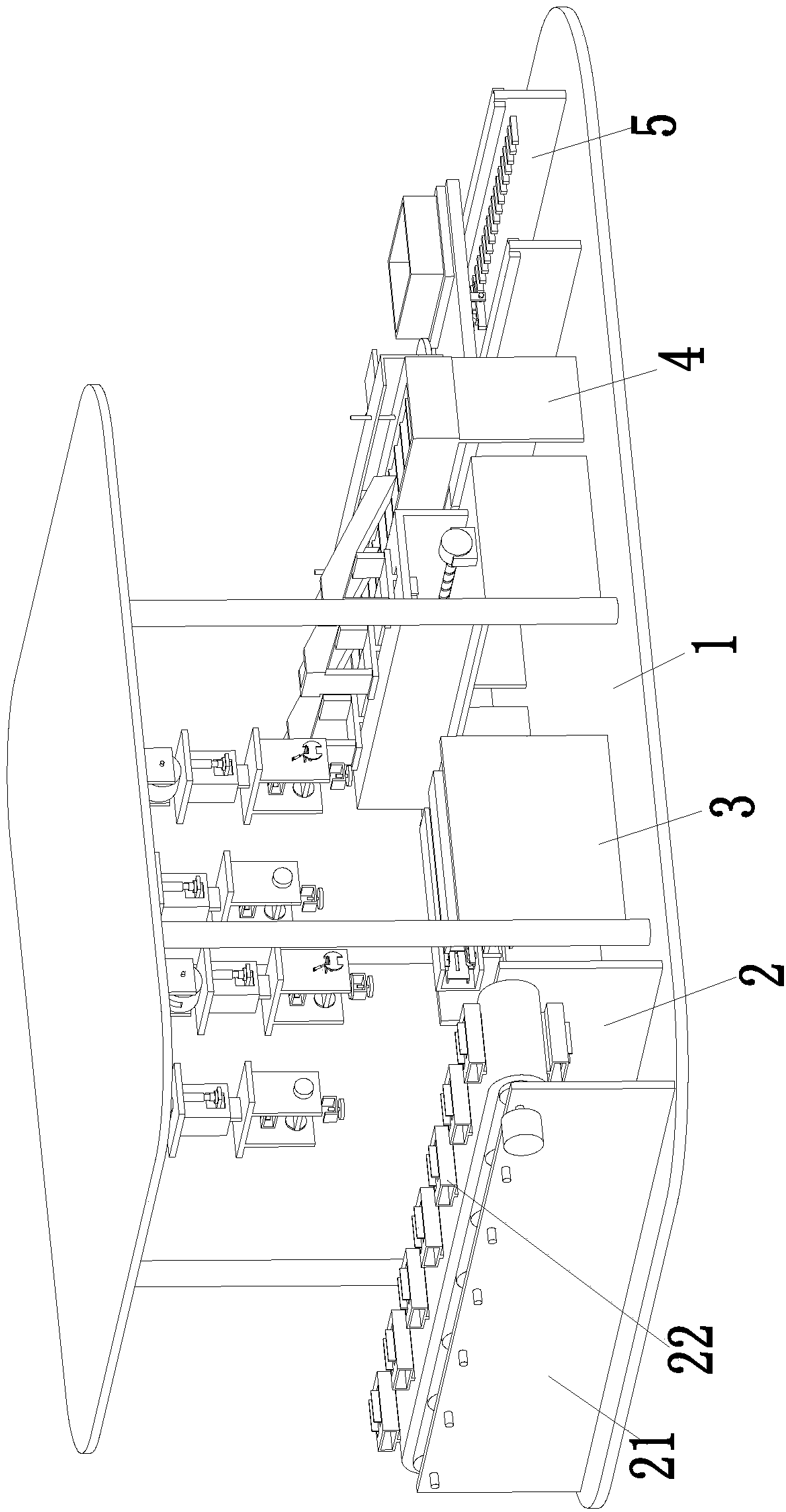 Automatic preparation device of lithium battery polar plate of new energy vehicle