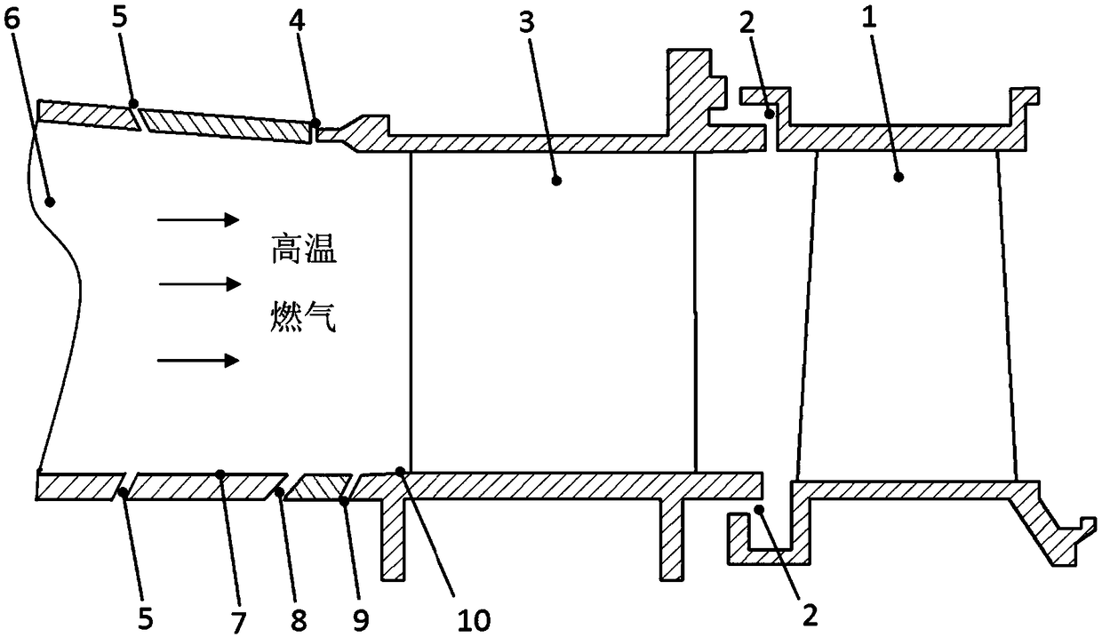 Abnormal-shaped groove seam cooling structure capable of improving end wall cooling efficiency