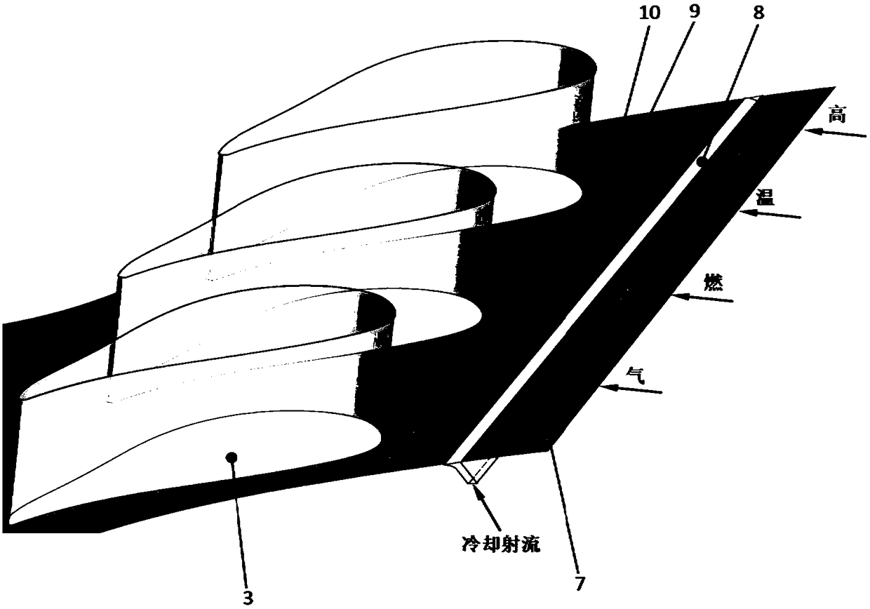 Abnormal-shaped groove seam cooling structure capable of improving end wall cooling efficiency