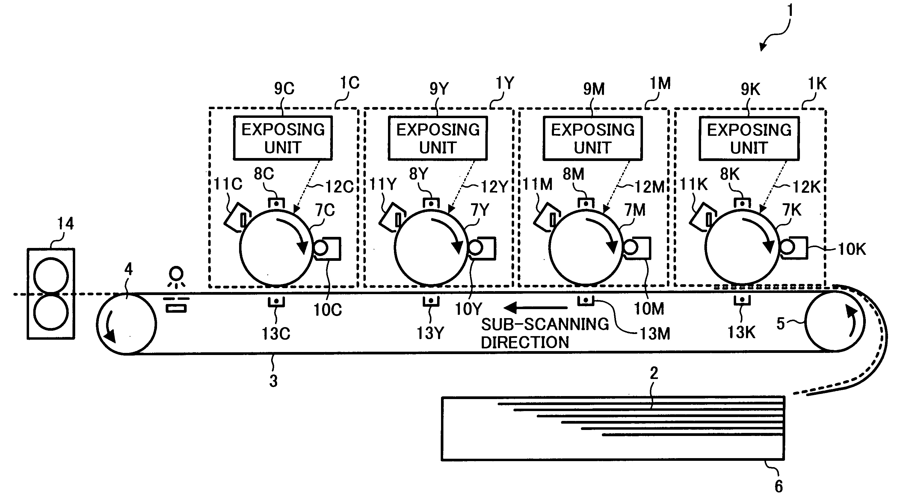 Mark sensing device, turnable body driving device and image forming apparatus