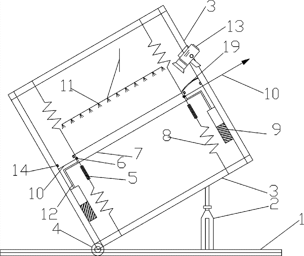 Simulation test device and method for waterway of cable-stayed bridge inhaul cable