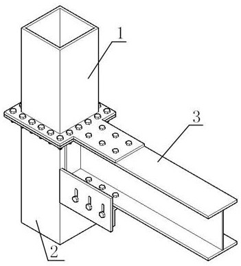 A column-column-beam assembly integrated variable beam height node and its construction method