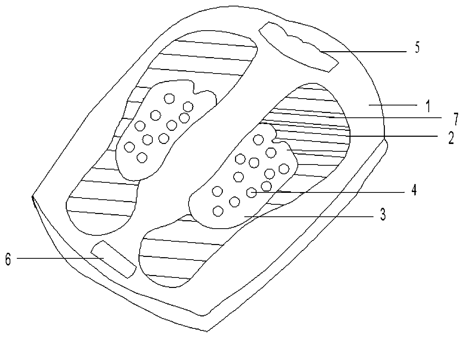 Anti-slip wear-resisting plate for automobile foot mat