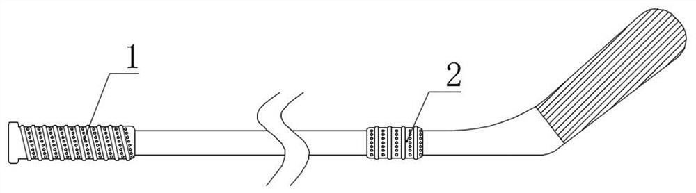 Ice hockey stick shock absorber