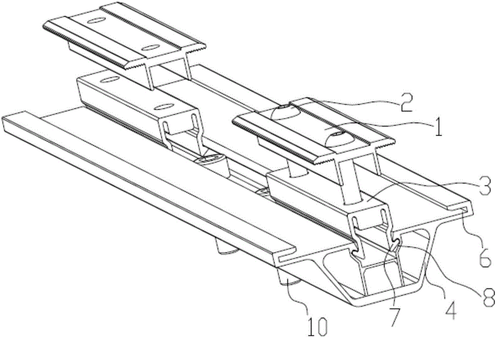 Cell panel mounting frame fixing mechanism used for photovoltaic tracking bracket