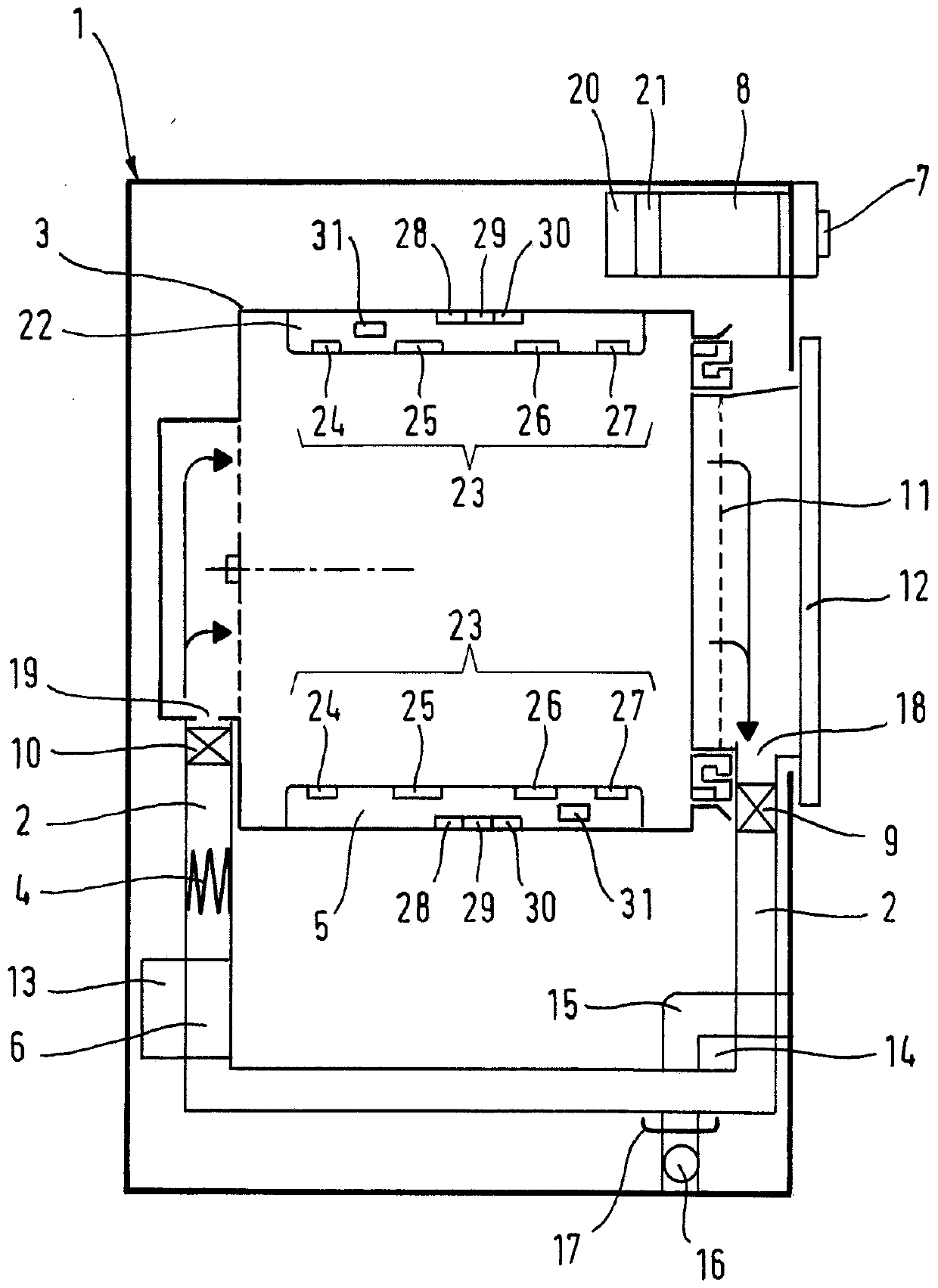Laundry dryer with acceleration sensor and method for its operation