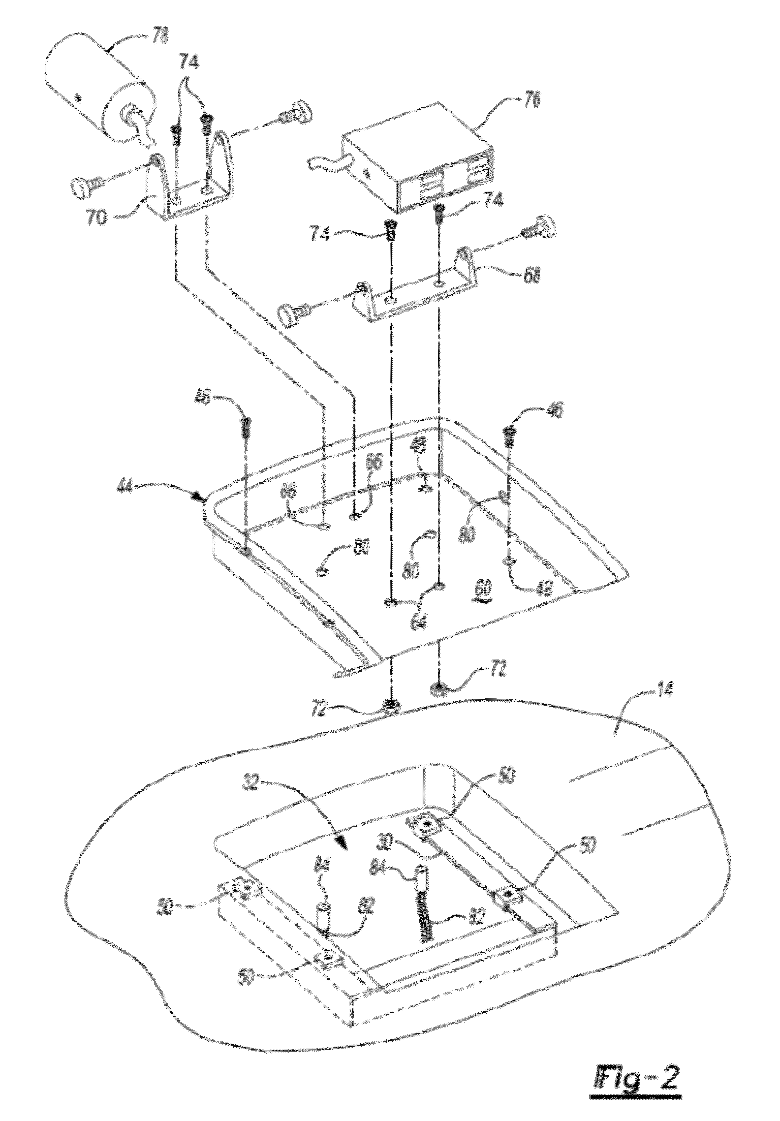 Equipment mounting module for instrument panel