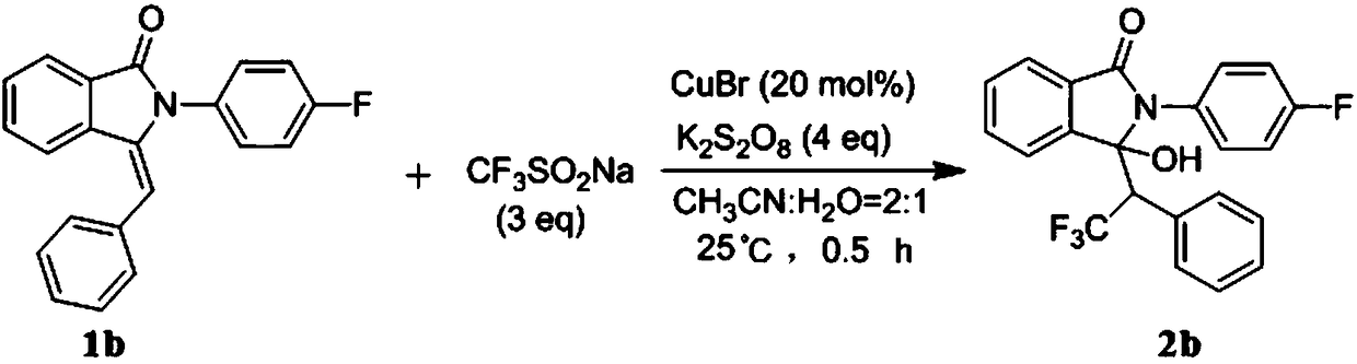 Preparation method of trifluoromethyl hydroxylated derivatives of isoindolinone