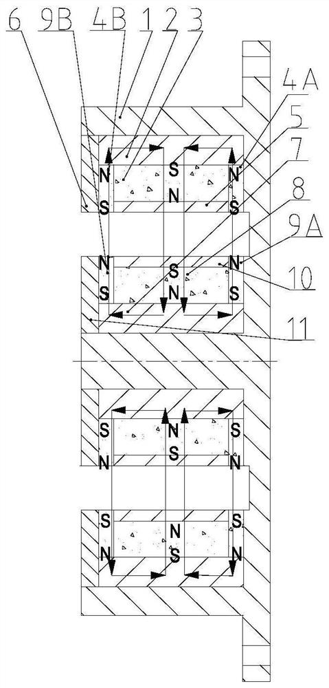 Double-magnetic-circuit electromagnetic actuator with compensation magnetic steel