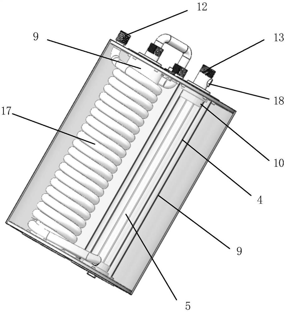 Phase-change energy-storage bidirectional-heating quartz glass tube water heater and heating device thereof