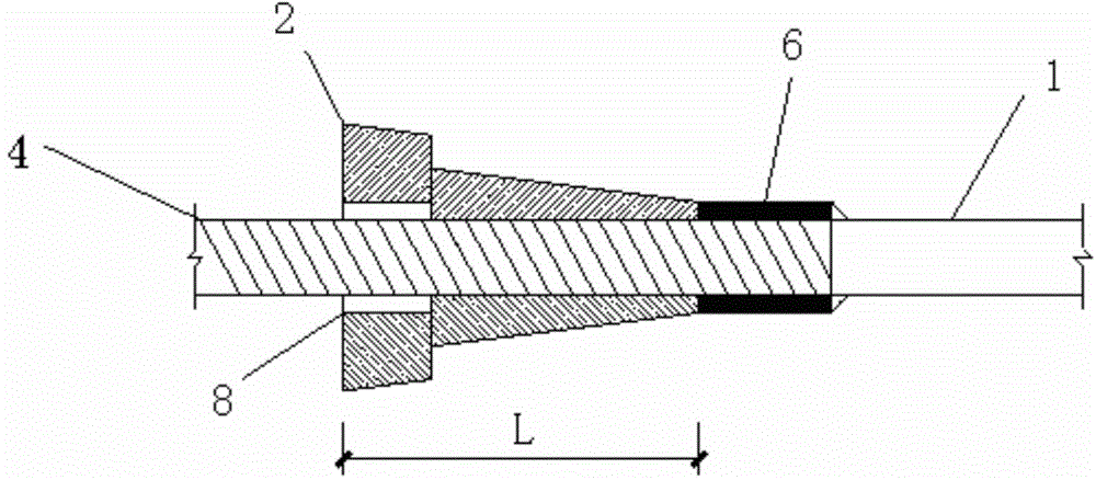 Form board fastening device facilitating control on large-thickness concrete protecting layer