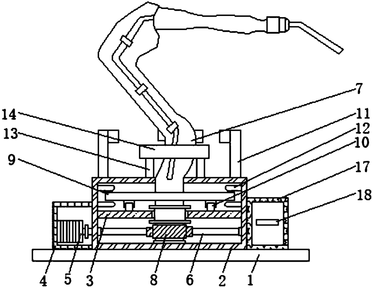 Multi-angle welding robot