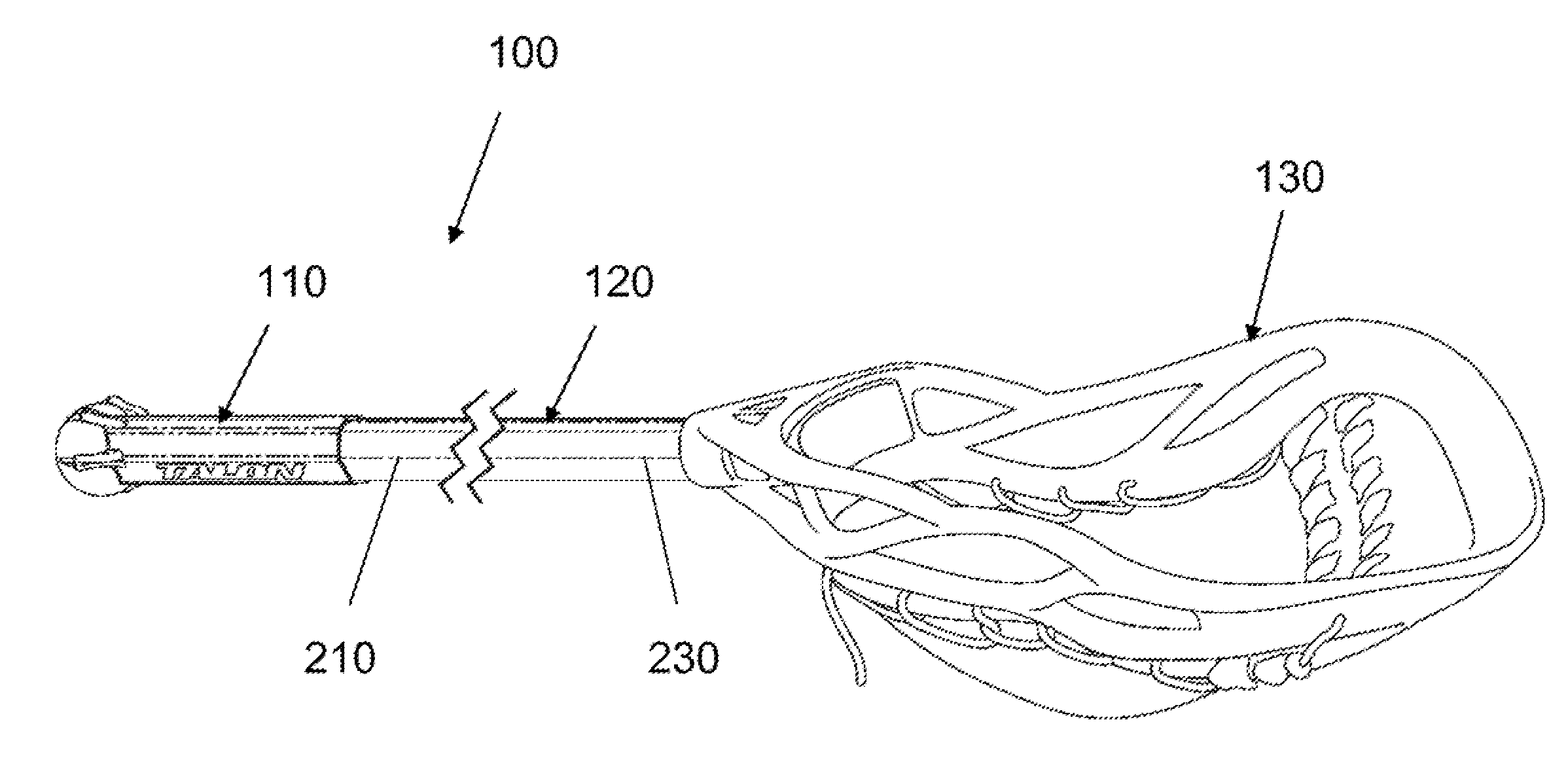 Structured lacrosse stick