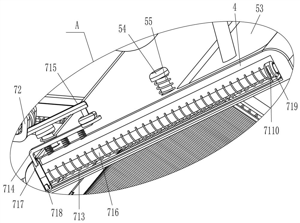 An integrated collecting device for shredding flaky kelp