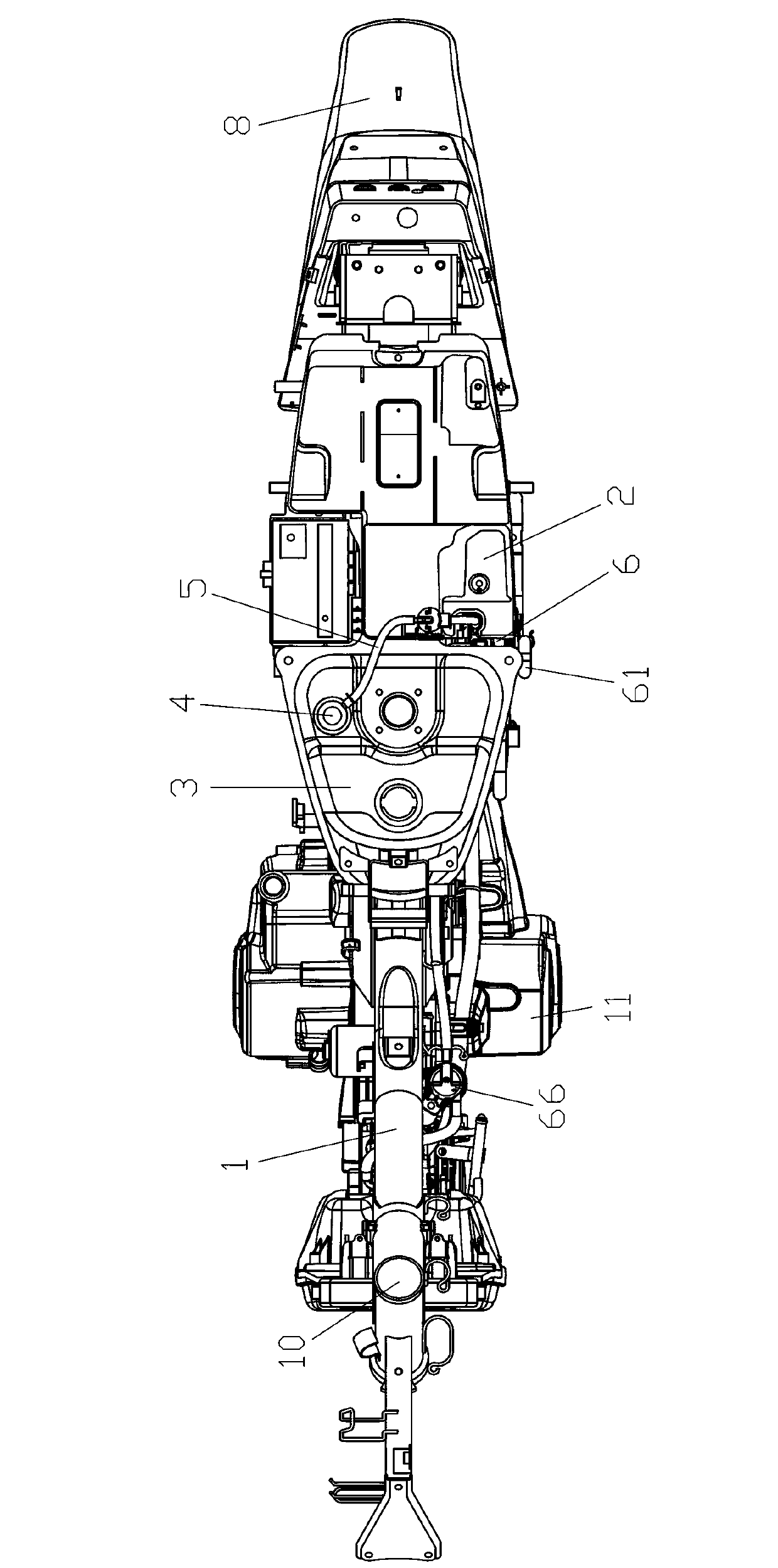 Fuel evaporation configuration structure of straddle type motorized cart