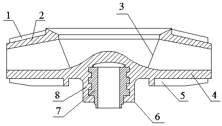 Abrasion-resistant alloy mortar pump impeller and manufacturing method thereof