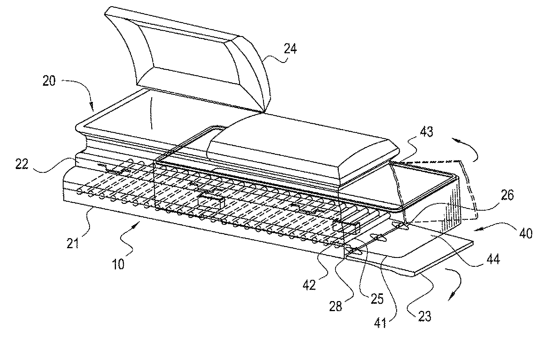 Casket having exchangeable inner shell and associated methods