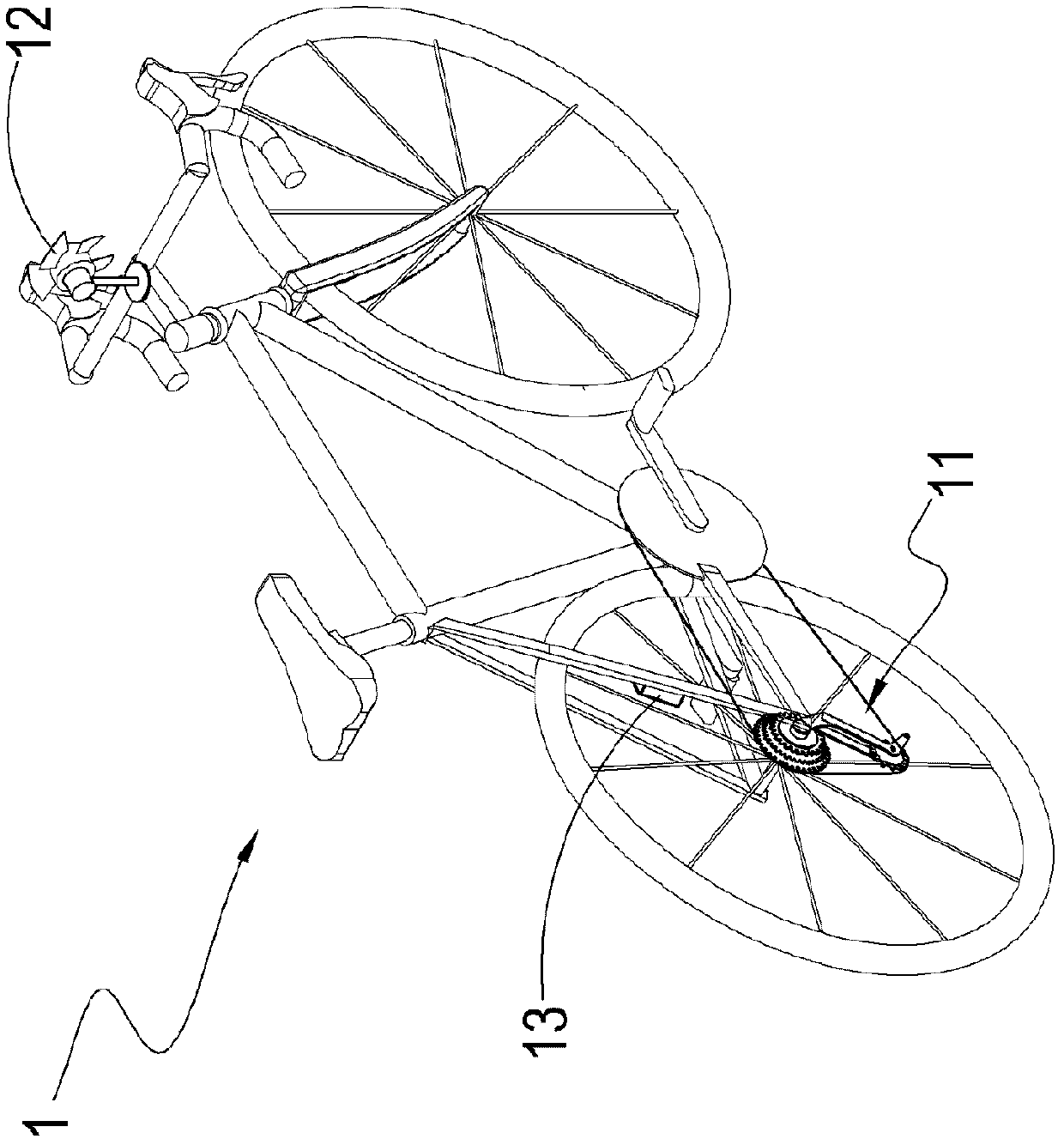 Device of automatic speed change bicycle