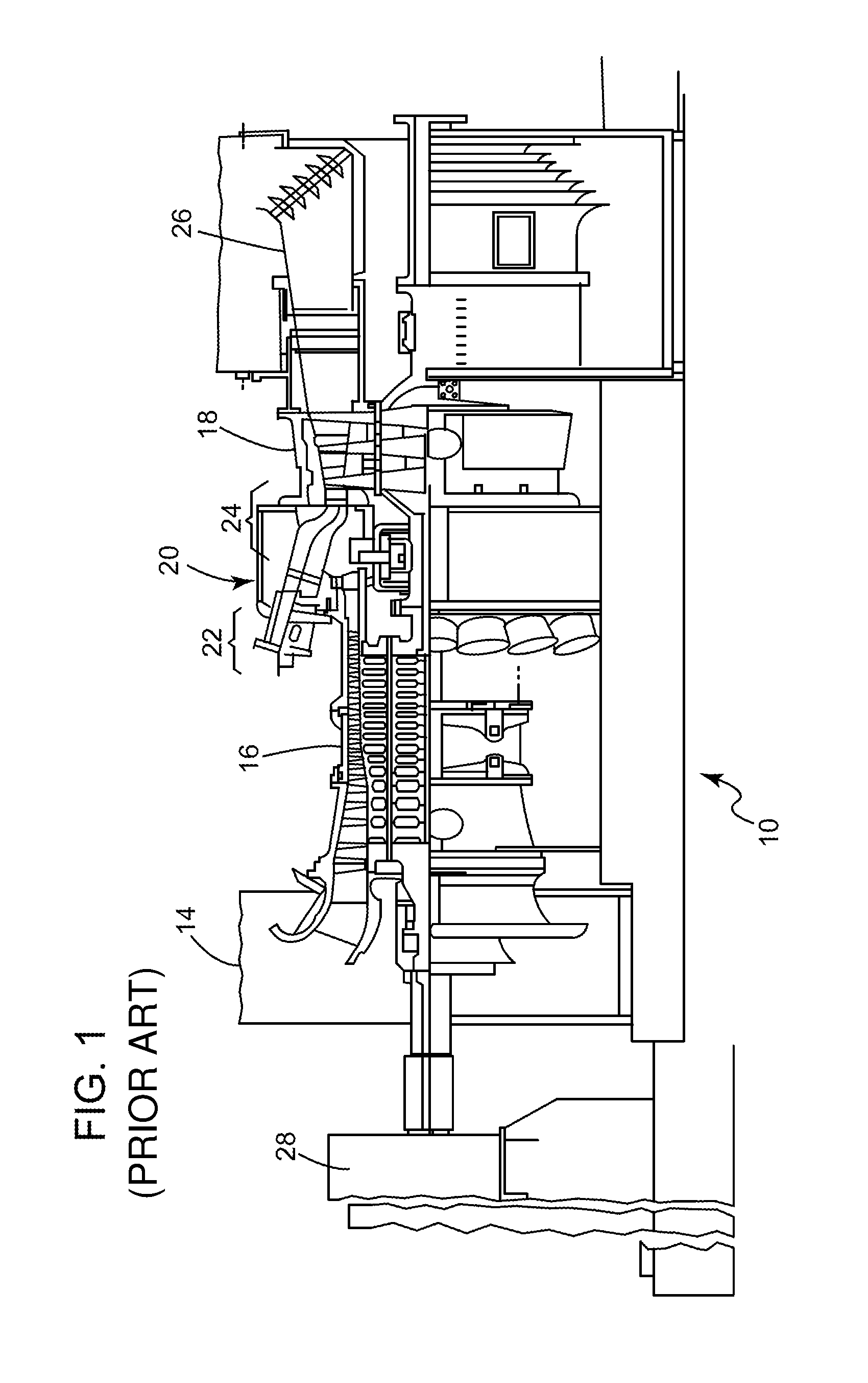 Secondary combustion system for reducing the level of emissions generated by a turbomachine