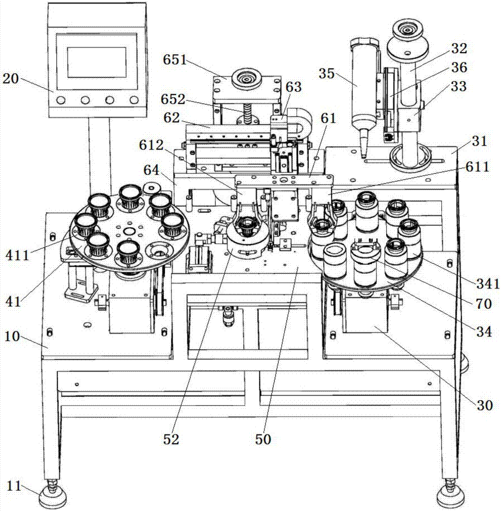 Automatic feeding and labeling device