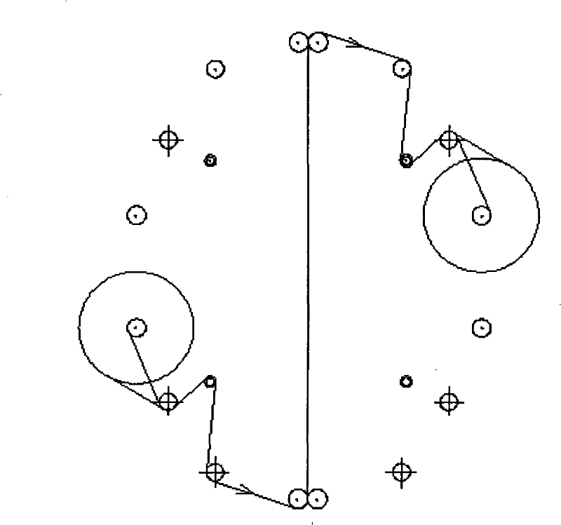 A vacuum magnetron sputtering coil coating device