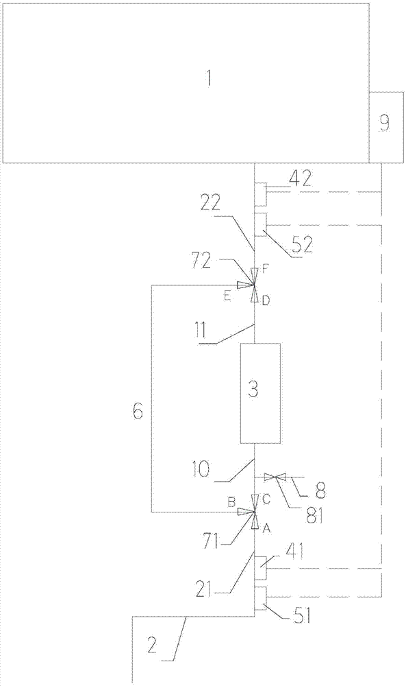 Water heater having automatic filtration core washing function, and control method thereof