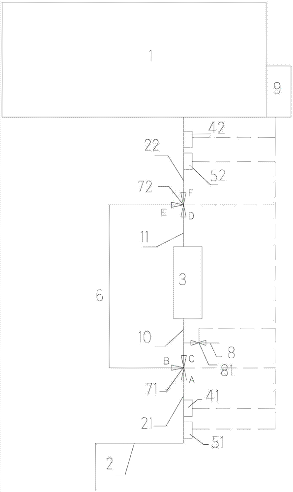 Water heater having automatic filtration core washing function, and control method thereof