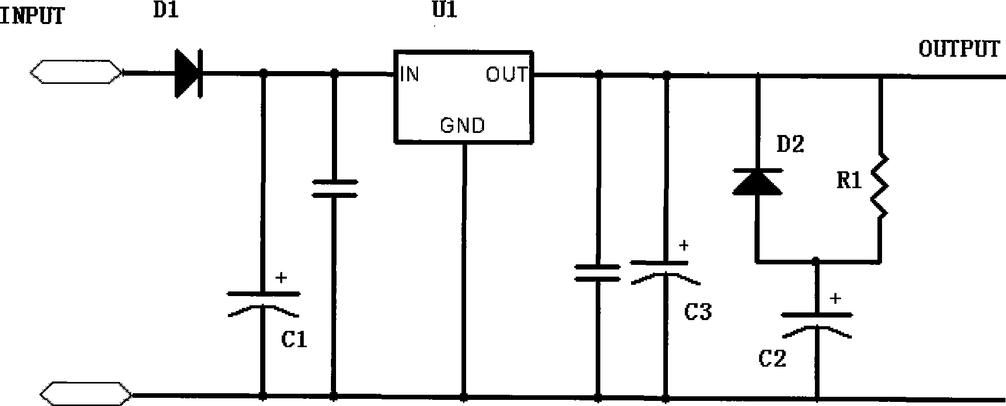 Voltage stabilizing circuit having time keeping function