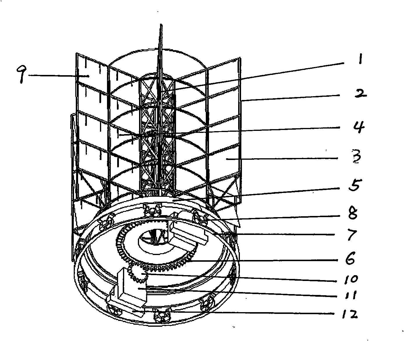 Fluid combined sliding and rotating energy collecting device