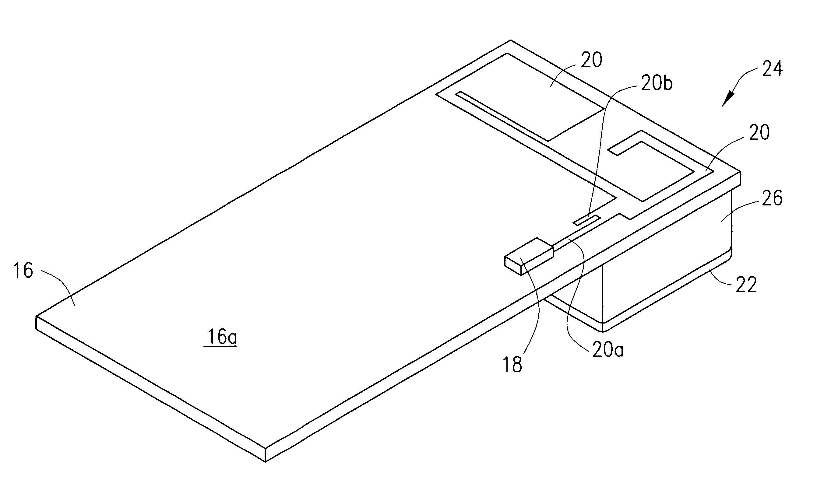 In-built antenna for mobile communication device
