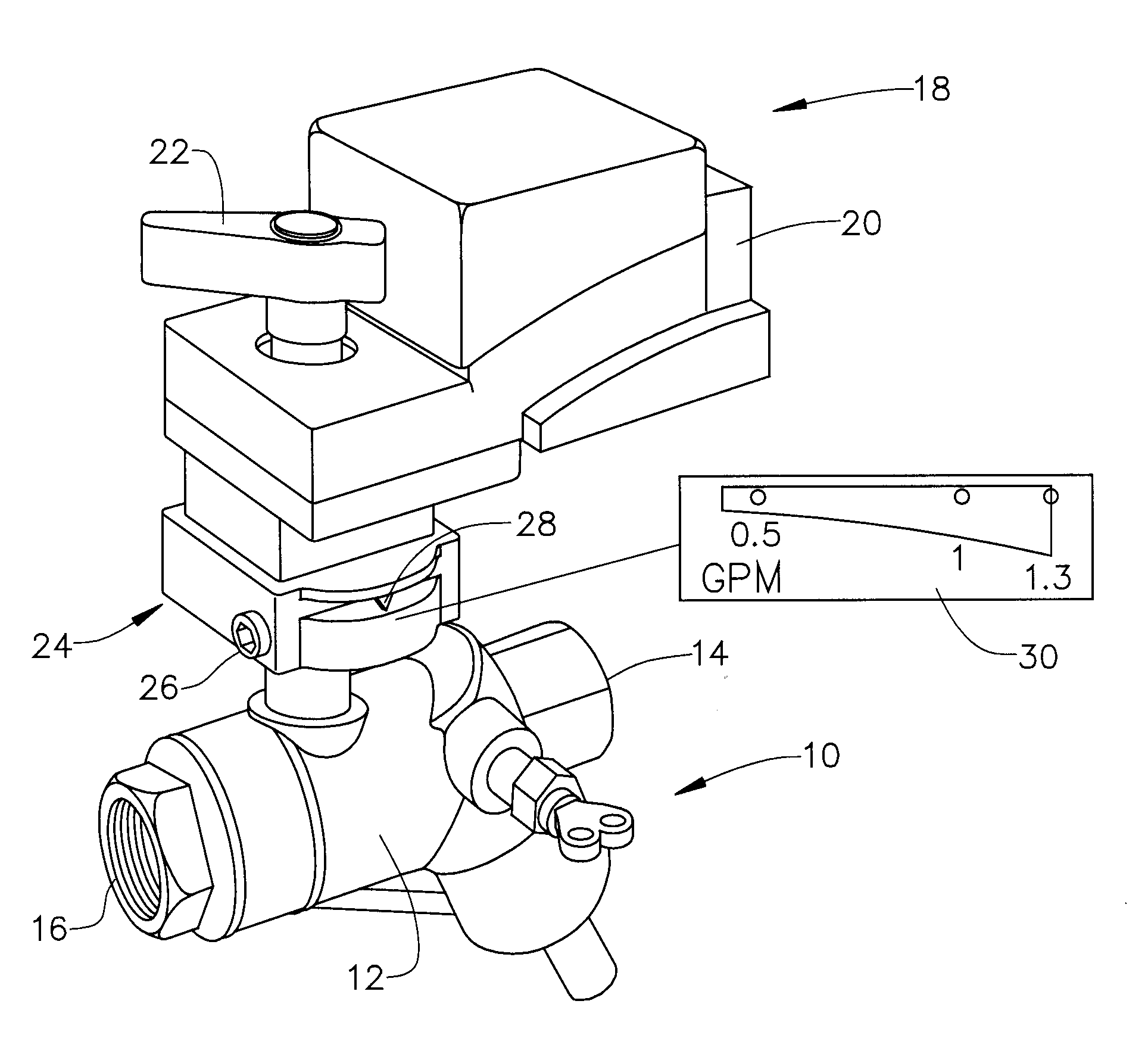 A field adjustable control valve assembly and field adjustment module