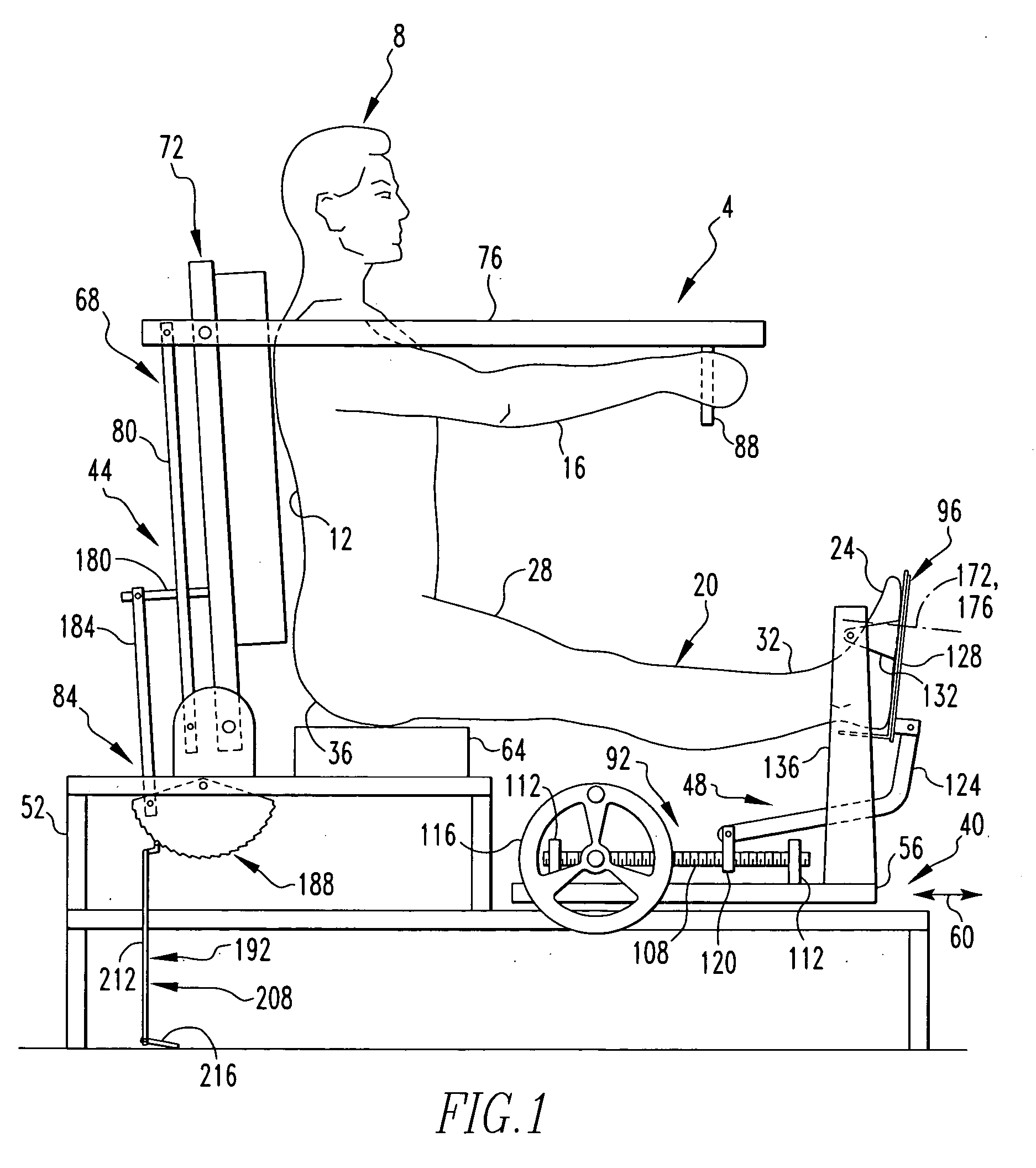 Stretching apparatus and associated method