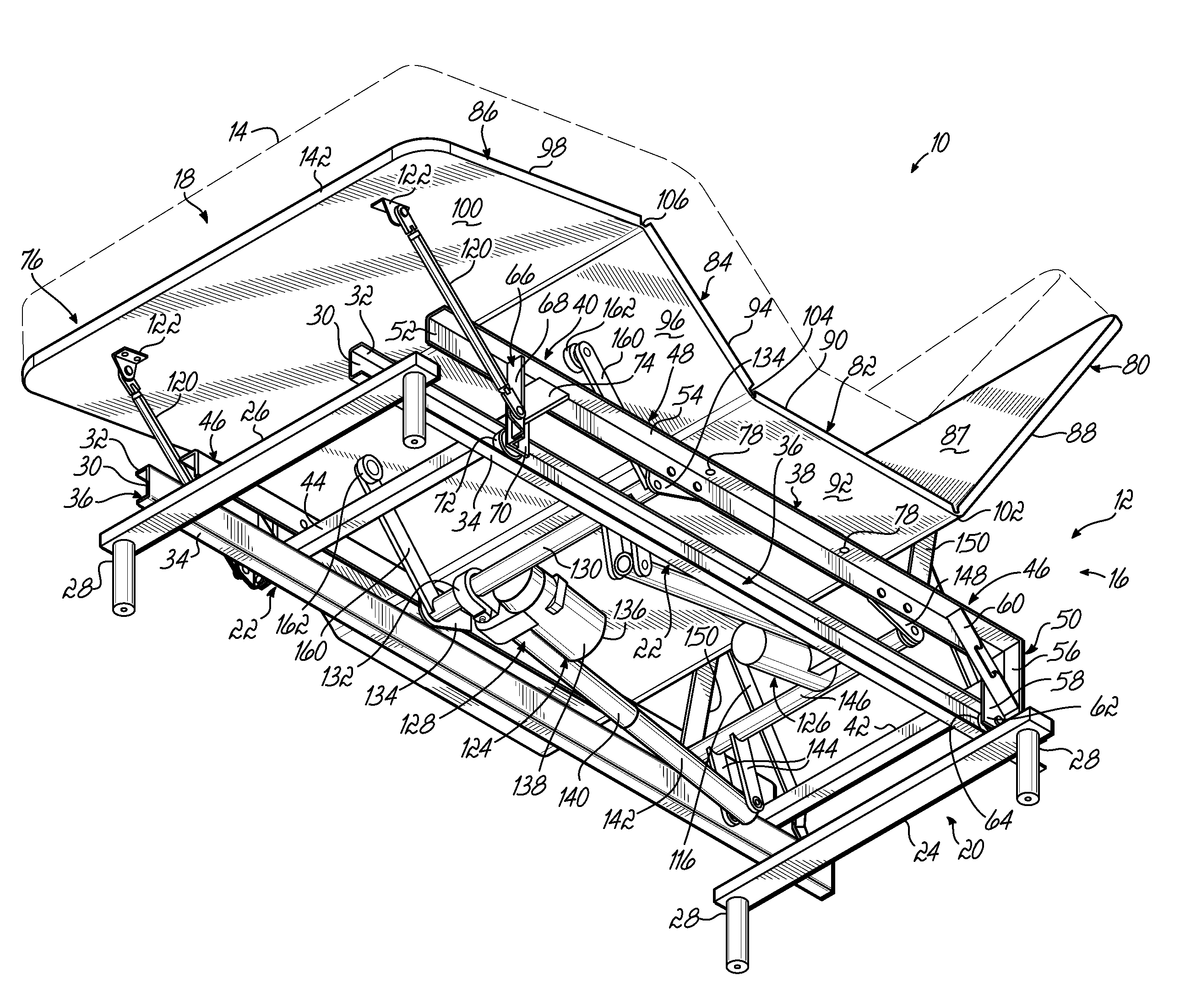 Deck Assembly For Adjustable Bed