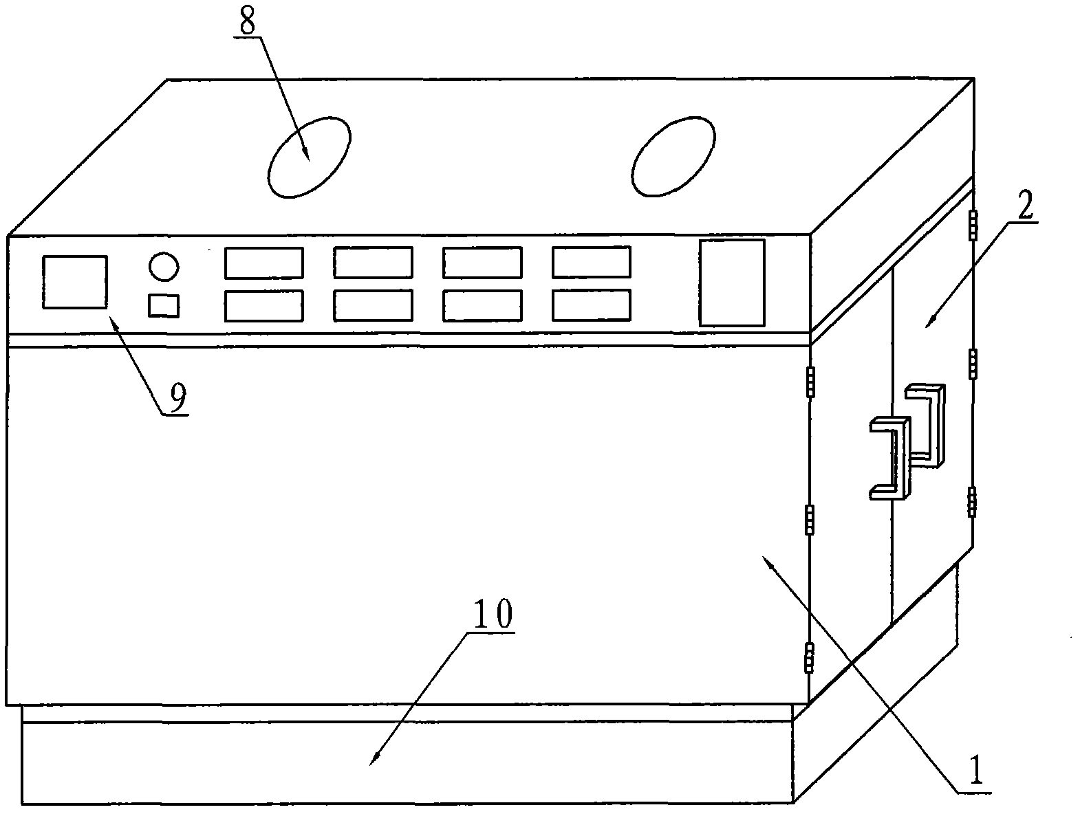 Component test frame matched with double-sided radiation ultraviolet aging test box