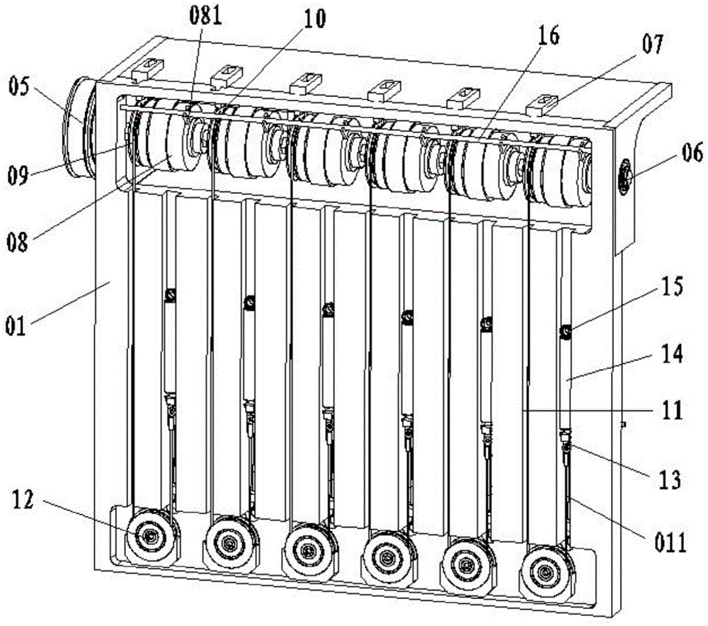 A multi-axis combined label handling device