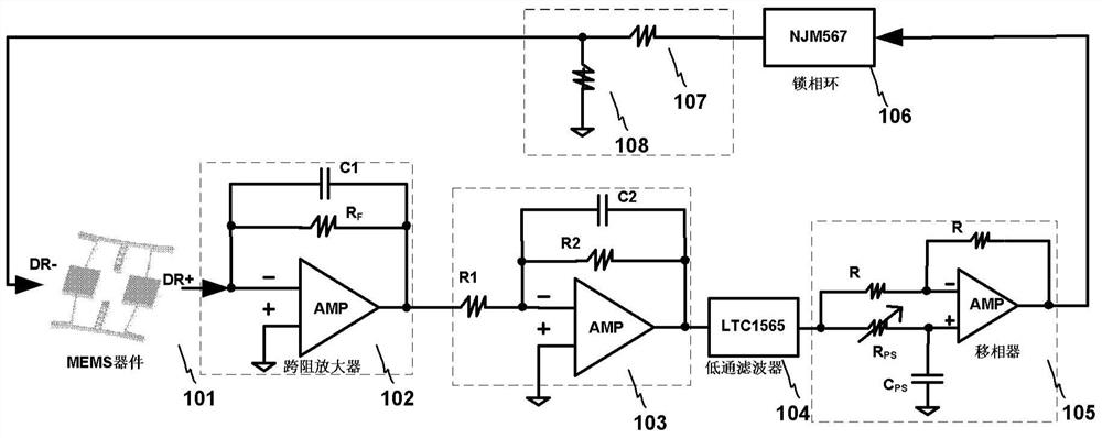 Closed-loop phase-locked drive circuit for mems gyroscope