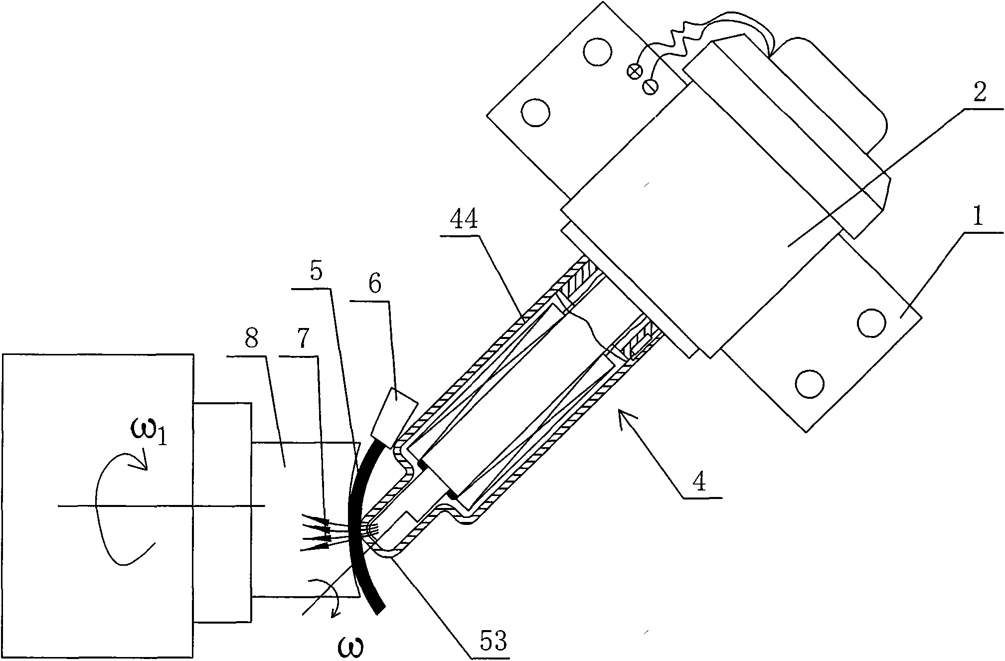 Method and device for polishing magneto-rheological inclined shaft