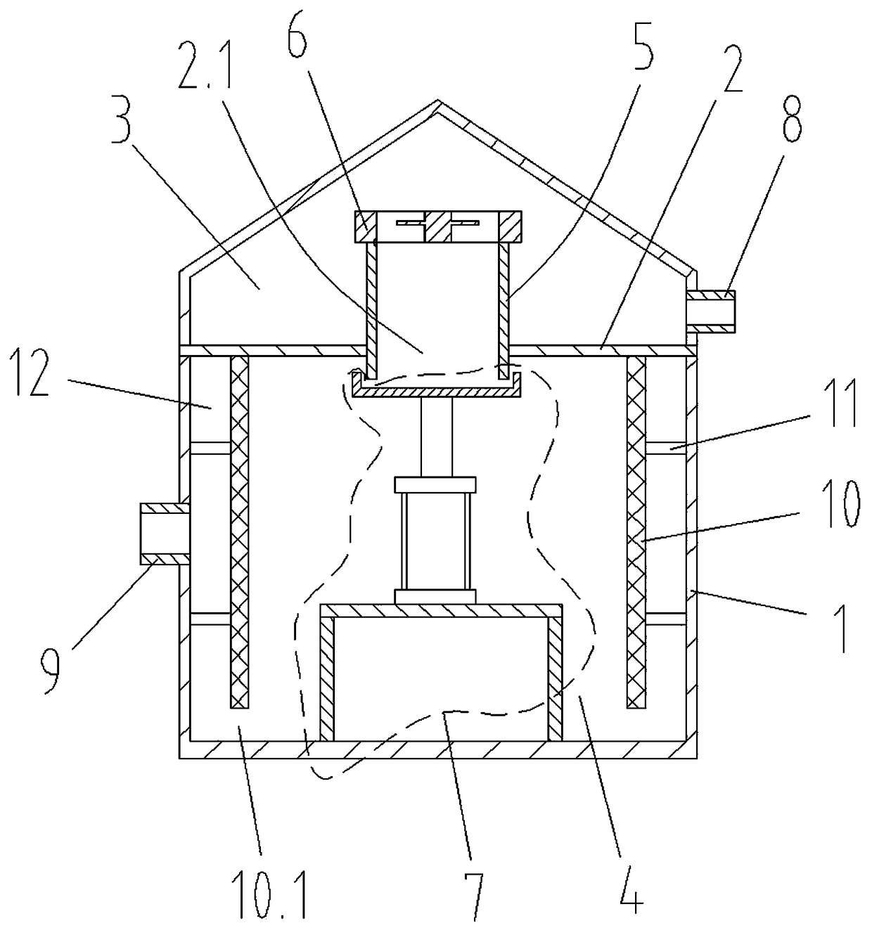 Positive pressure type anti-explosion house