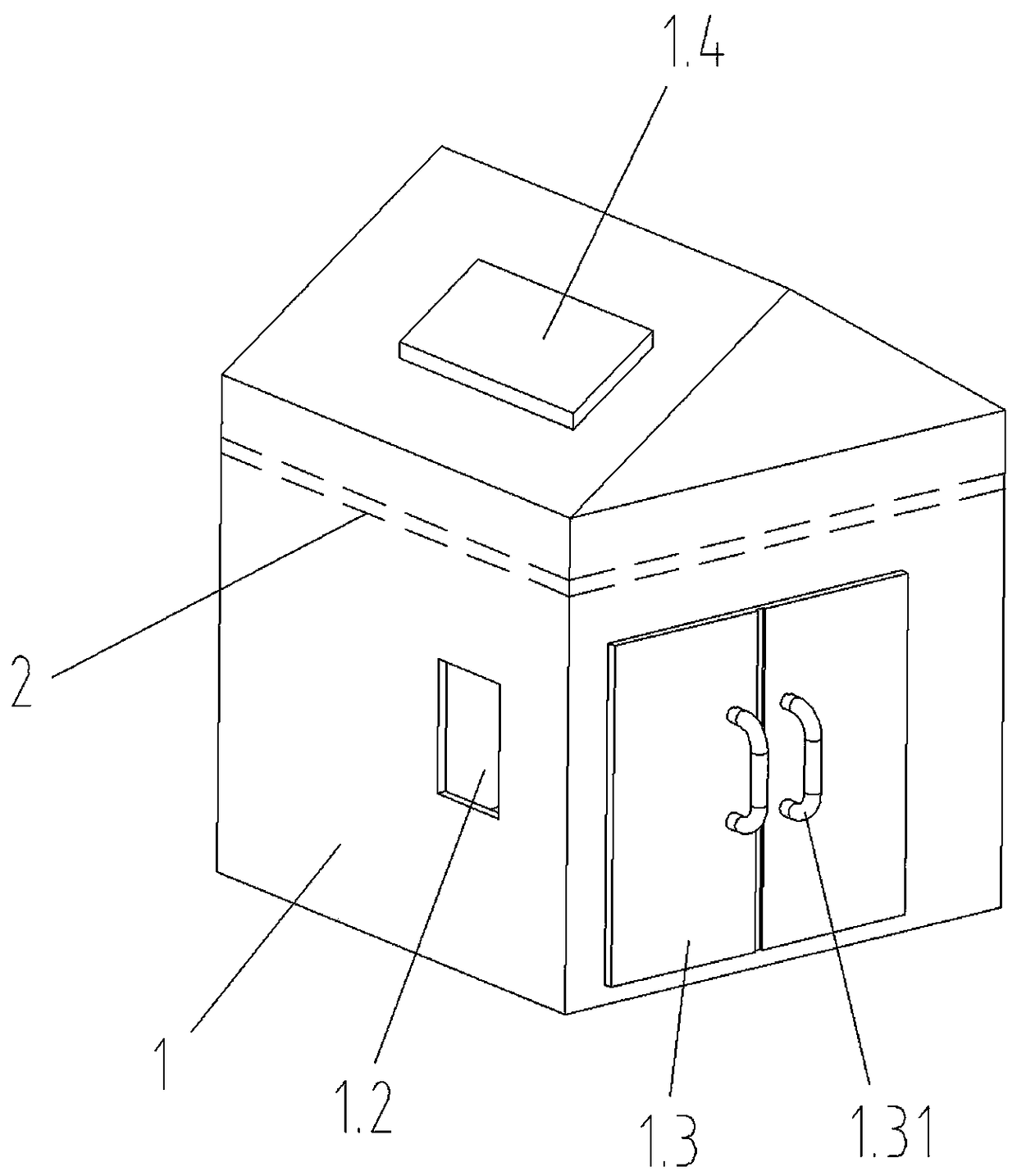 Positive pressure type anti-explosion house