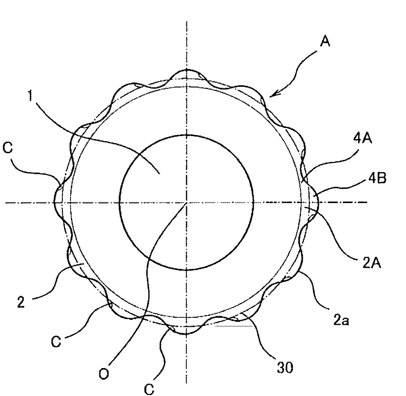 Sleeve for connection and washer for supporting used reacting force and connecting structure
