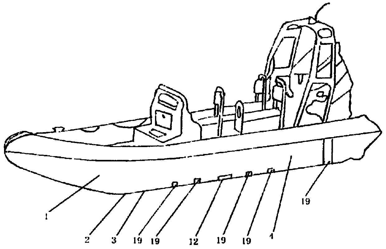 Ship, naval vessel or submarine with sharp deceleration and sharp turn damping dual-purpose plate devices