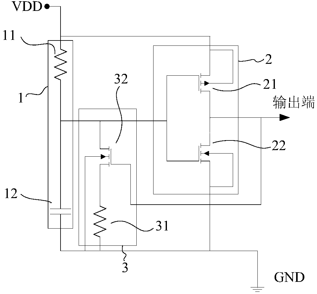 ESD transient state detection circuit