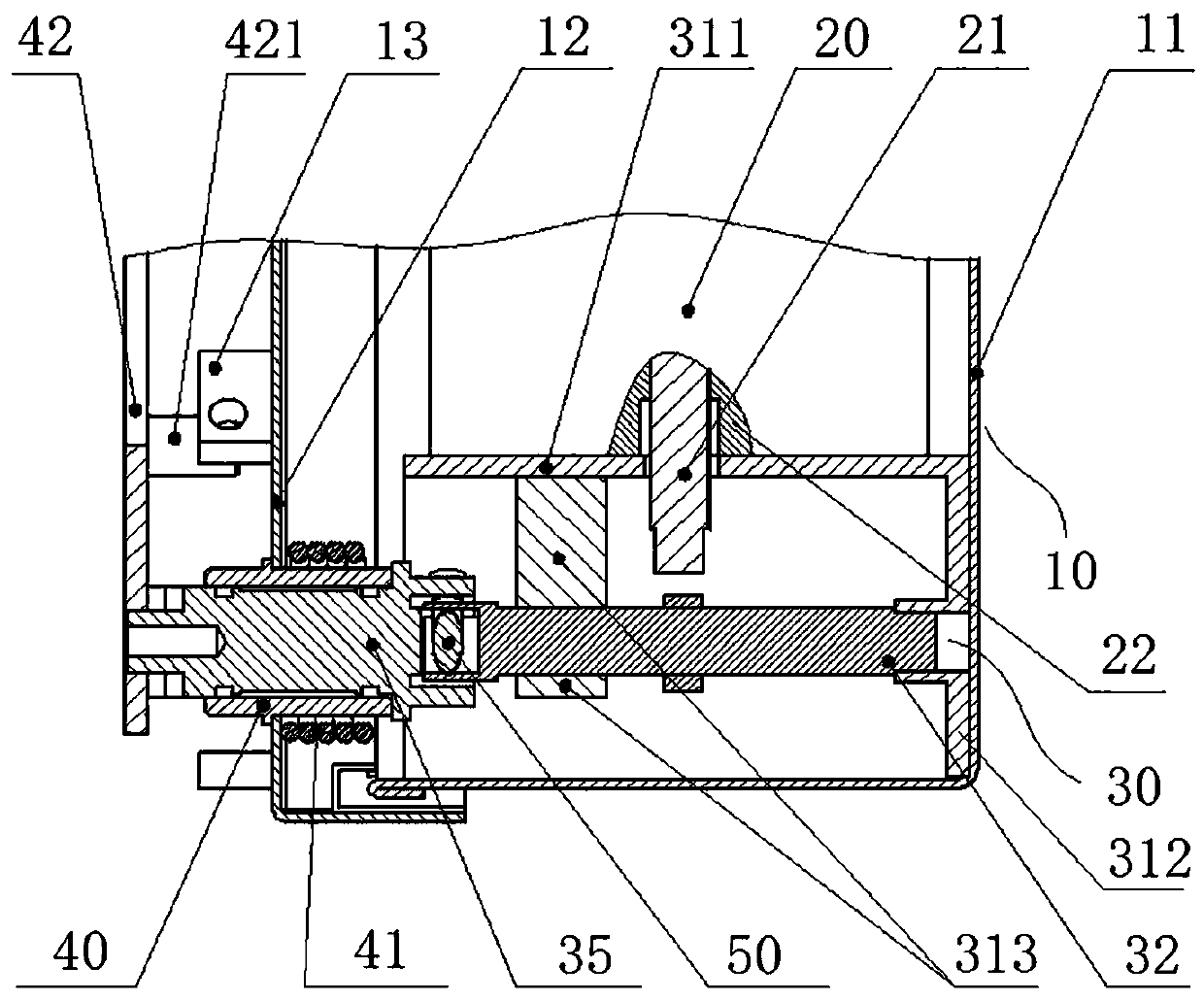 Permanent magnet mechanism manual opening device and circuit breaker using the device