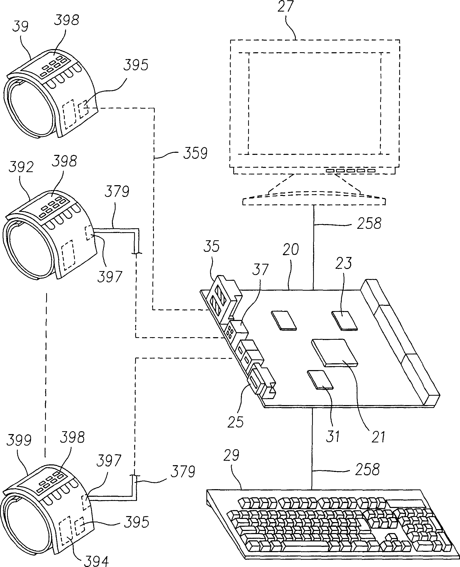 Main board with health checking function and its health checking system