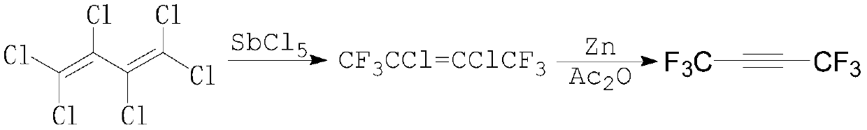 Method for preparing 1,1,1,4,4,4-hexafluoro-2-butyne through gas phase method